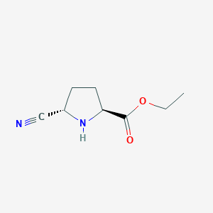 B1312215 ethyl (5S)-5-cyano-L-prolinate CAS No. 435274-88-7