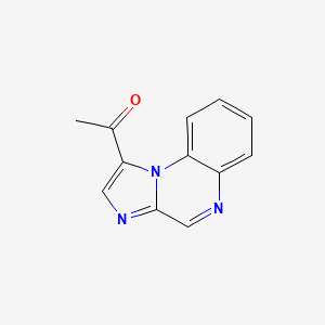 molecular formula C12H9N3O B13122208 1-(Imidazo[1,2-a]quinoxalin-1-yl)ethan-1-one 