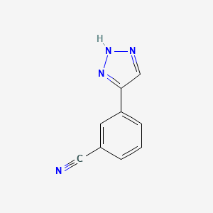 molecular formula C9H6N4 B1312226 3-(2H-1,2,3-Triazol-4-yl)benzonitrile CAS No. 550364-01-7