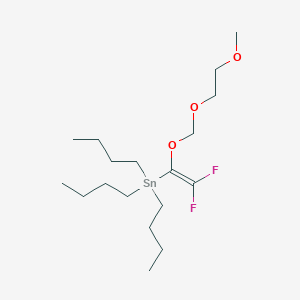 molecular formula C18H36F2O3Sn B1312228 Tributyl[2,2-difluoro-1-(2-methoxyethoxymethoxy)vinyl]stannane CAS No. 170941-63-6