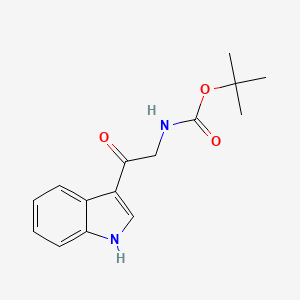 molecular formula C15H18N2O3 B1312232 叔丁基 2-(1H-吲哚-3-基)-2-氧代乙基氨基甲酸酯 CAS No. 689232-04-0