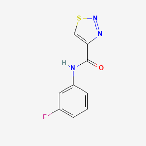 molecular formula C9H6FN3OS B13122375 N-(3-fluorophenyl)-1,2,3-thiadiazole-4-carboxamide 