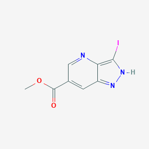 molecular formula C8H6IN3O2 B13122441 methyl 3-iodo-1H-pyrazolo[4,3-b]pyridine-6-carboxylate 