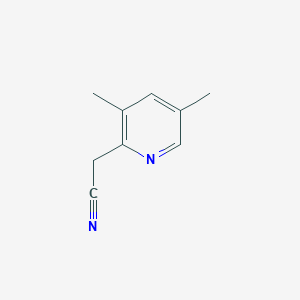 molecular formula C9H10N2 B13122461 2-(3,5-Dimethylpyridin-2-yl)acetonitrile 