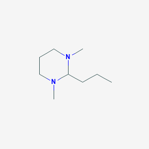 molecular formula C9H20N2 B13122466 1,3-Dimethyl-2-propylhexahydropyrimidine 