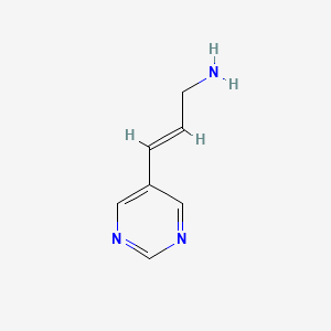 molecular formula C7H9N3 B13122467 (E)-3-(Pyrimidin-5-yl)prop-2-en-1-amine CAS No. 83665-88-7