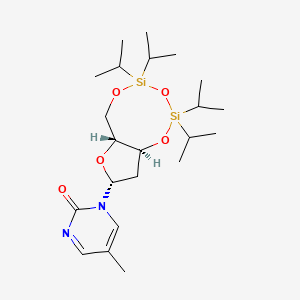 molecular formula C22H40N2O5Si2 B13122517 5-Methyl-1-((6aR,8R,9aS)-2,2,4,4-tetraisopropyltetrahydro-6H-furo[3,2-f][1,3,5,2,4]trioxadisilocin-8-yl)pyrimidin-2(1H)-one 