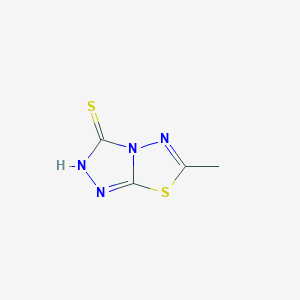 molecular formula C4H4N4S2 B1312259 6-Methyl-[1,2,4]triazolo[3,4-b][1,3,4]thiadiazole-3(2H)-thione CAS No. 14778-87-1