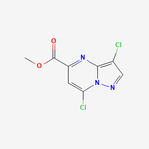 molecular formula C8H5Cl2N3O2 B13122649 Methyl 3,7-dichloropyrazolo[1,5-a]pyrimidine-5-carboxylate 