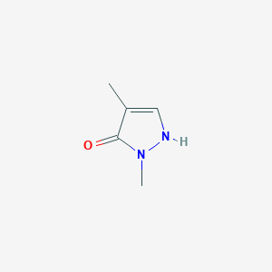 molecular formula C5H8N2O B13122666 2,4-Dimethyl-1,2-dihydro-3H-pyrazol-3-one CAS No. 33641-19-9