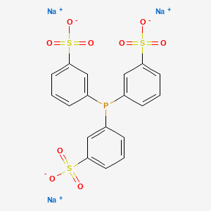 molecular formula C18H12Na3O9PS3 B1312271 Sodium 3,3',3''-phosphinetriyltribenzenesulfonate CAS No. 63995-70-0