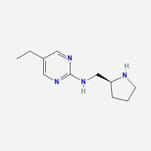 molecular formula C11H18N4 B13122713 (S)-5-Ethyl-N-(pyrrolidin-2-ylmethyl)pyrimidin-2-amine 