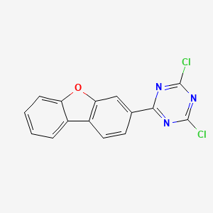 molecular formula C15H7Cl2N3O B13122790 2,4-Dichloro-6-(dibenzo[b,d]furan-3-yl)-1,3,5-triazine CAS No. 2102042-41-9