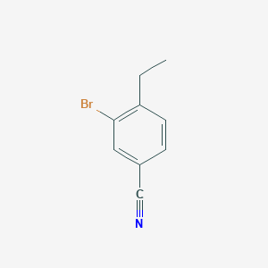molecular formula C9H8BrN B13122809 3-Bromo-4-ethylbenzonitrile 