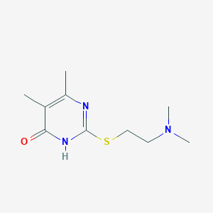 molecular formula C10H17N3OS B13122836 2-((2-(Dimethylamino)ethyl)thio)-5,6-dimethylpyrimidin-4(1H)-one 