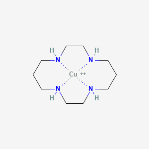 molecular formula C10H24CuN4+2 B13122932 Cu(II)(rel-(1R,4R,8S,11S)1,4,8,11-tetra-azacyclotetradecane) 