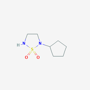 molecular formula C7H14N2O2S B13122968 2-Cyclopentyl-1,2,5-thiadiazolidine 1,1-dioxide CAS No. 85694-53-7