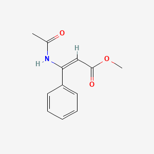 molecular formula C12H13NO3 B13122977 2-Propenoic acid, 3-(acetylamino)-3-phenyl-, methyl ester, (2E)- 