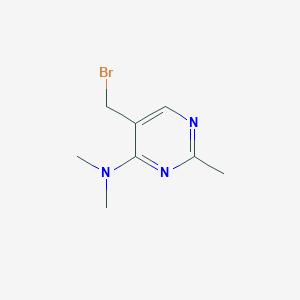 molecular formula C8H12BrN3 B13122989 5-(Bromomethyl)-N,N,2-trimethylpyrimidin-4-amine 
