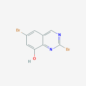 molecular formula C8H4Br2N2O B13123130 2,6-Dibromoquinazolin-8-ol 