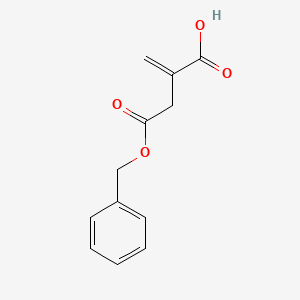 molecular formula C12H12O4 B1312336 2-[2-(Benzyloxy)-2-oxoethyl]acrylic acid CAS No. 48162-88-5
