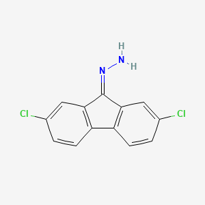molecular formula C13H8Cl2N2 B13123375 (2,7-Dichlorofluoren-9-ylidene)hydrazine CAS No. 888-00-6