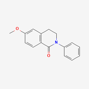 molecular formula C16H15NO2 B1312343 6-Methoxy-2-phenyl-3,4-dihydroisoquinolin-1(2H)-one CAS No. 645388-69-8