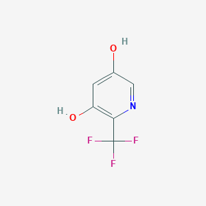 molecular formula C6H4F3NO2 B13123438 2-(Trifluoromethyl)pyridine-3,5-diol 