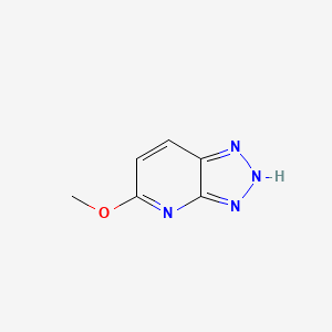 molecular formula C6H6N4O B13123456 5-Methoxy-3H-1,2,3-triazolo[4,5-b]pyridine 