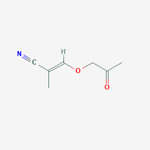 molecular formula C7H9NO2 B13123484 2-Methyl-3-(2-oxopropoxy)acrylonitrile 