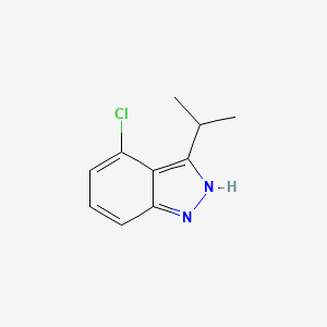 molecular formula C10H11ClN2 B13123505 4-Chloro-3-isopropyl-1H-indazole 