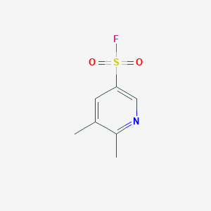 molecular formula C7H8FNO2S B13123585 5,6-Dimethylpyridine-3-sulfonyl fluoride 