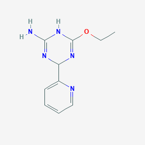 molecular formula C10H13N5O B13123659 4-Ethoxy-6-(pyridin-2-yl)-1,6-dihydro-1,3,5-triazin-2-amine 