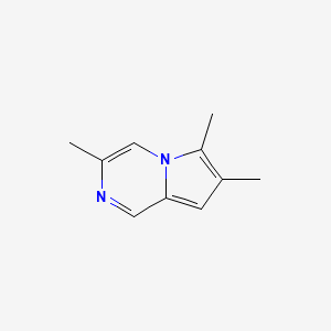 molecular formula C10H12N2 B13123689 3,6,7-Trimethylpyrrolo[1,2-a]pyrazine 