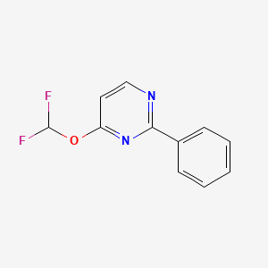 molecular formula C11H8F2N2O B13123743 4-(Difluoromethoxy)-2-phenylpyrimidine 