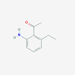 molecular formula C10H13NO B13123748 1-(2-Amino-6-ethylphenyl)ethan-1-one 