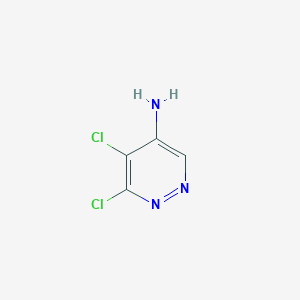 molecular formula C4H3Cl2N3 B1312375 5,6-Dichloropyridazin-4-amine CAS No. 89180-50-7