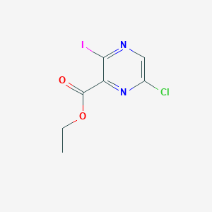molecular formula C7H6ClIN2O2 B13123768 Ethyl6-chloro-3-iodopyrazine-2-carboxylate 