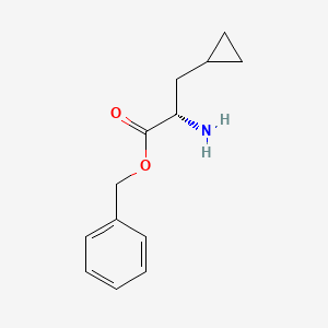 molecular formula C13H17NO2 B13123769 Benzyl (S)-2-amino-3-cyclopropylpropanoate 
