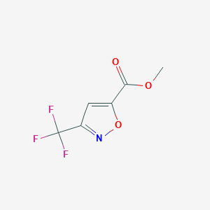 molecular formula C6H4F3NO3 B13123829 Methyl 3-(trifluoromethyl)isoxazole-5-carboxylate CAS No. 272773-12-3