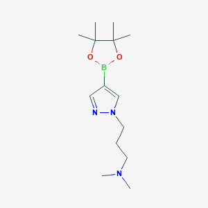 molecular formula C14H26BN3O2 B1312388 N,N-Dimethyl-4-(4,4,5,5-tetramethyl-1,3,2-dioxaborolan-2-yl)-1H-pyrazole-1-propanamine CAS No. 847818-72-8