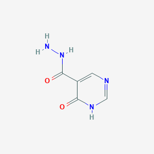 molecular formula C5H6N4O2 B13123894 4-Oxo-1,4-dihydropyrimidine-5-carbohydrazide 