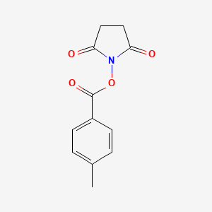 molecular formula C12H11NO4 B1312393 2,5-Pyrrolidinedione, 1-[(4-methylbenzoyl)oxy]- CAS No. 83039-57-0