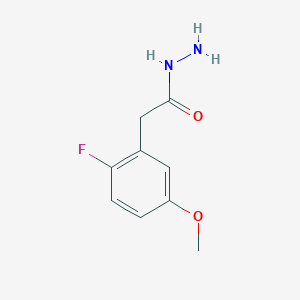 molecular formula C9H11FN2O2 B13123982 2-(2-Fluoro-5-methoxyphenyl)acetohydrazide 