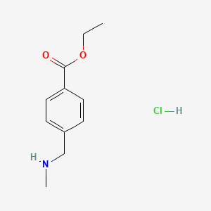 molecular formula C11H16ClNO2 B13123986 Ethyl 4-(methylaminomethyl)benzoate;hydrochloride 