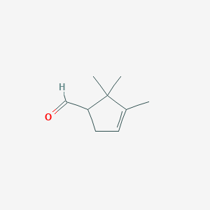molecular formula C9H14O B1312410 2,2,3-Trimethyl-3-cyclopentene-1-acetaldehyde CAS No. 33843-21-9