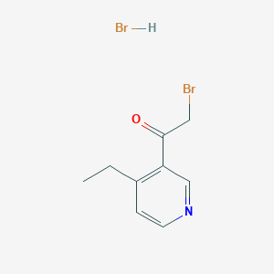 molecular formula C9H11Br2NO B13124230 2-Bromo-1-(4-ethylpyridin-3-yl)ethanonehydrobromide 