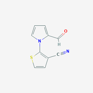 molecular formula C10H6N2OS B1312429 2-(2-Formyl-1H-pyrrol-1-yl)thiophene-3-carbonitrile CAS No. 68593-68-0