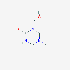 molecular formula C6H13N3O2 B13124324 5-Ethyl-1-(hydroxymethyl)-1,3,5-triazinan-2-one 
