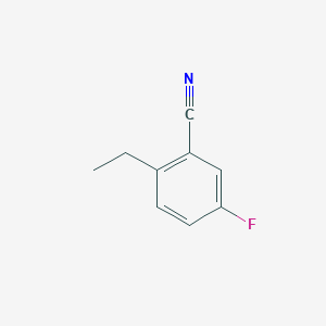 molecular formula C9H8FN B13124374 2-Ethyl-5-fluorobenzonitrile 